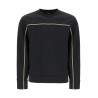 men's slim fit long sleeve black sweatshirt