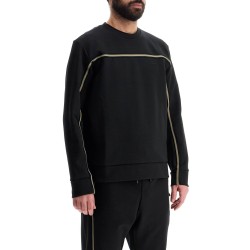 men's slim fit long sleeve black sweatshirt