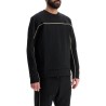 men's slim fit long sleeve black sweatshirt