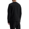 men's slim fit long sleeve black sweatshirt