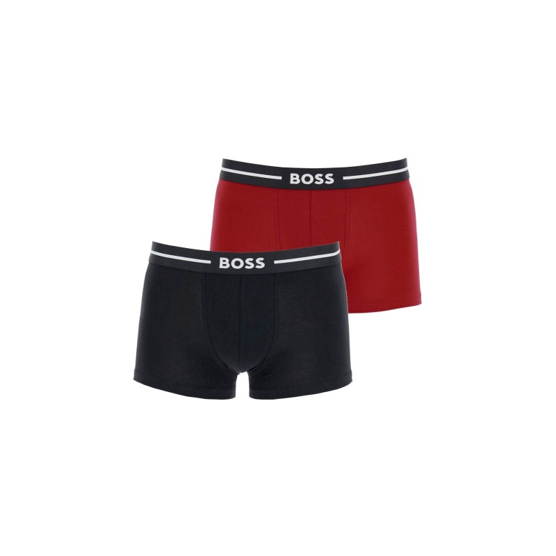 boxer trunk slim fit cotton 3 pieces black and red