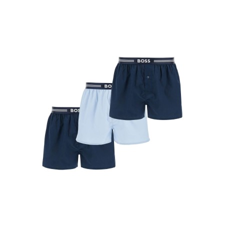 men's boxer 3 pairs dark blue cotton