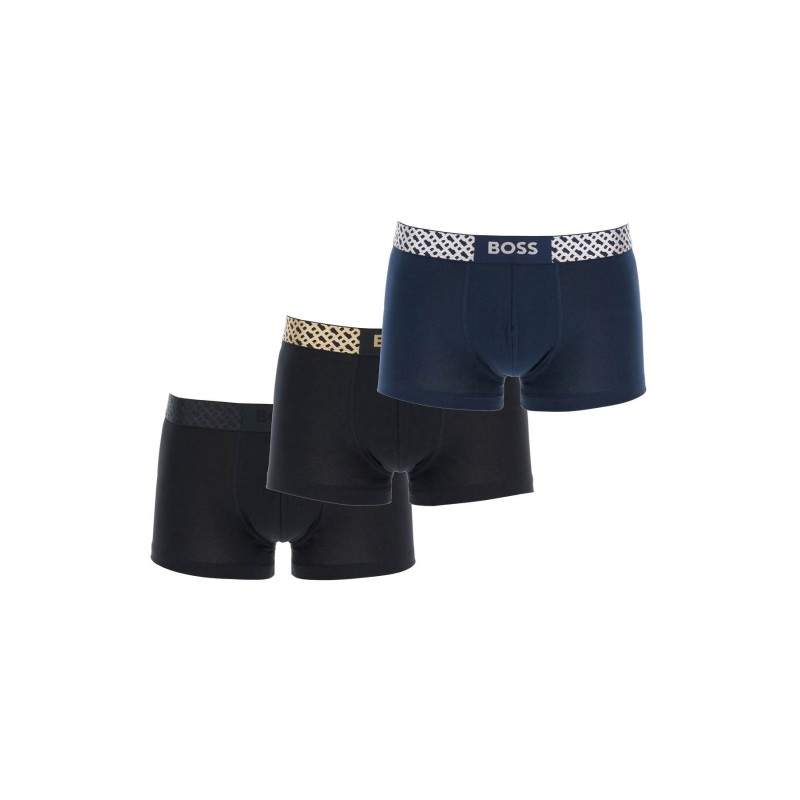 set di 3 boxer slim fit in cotone elasticizzato multicolore