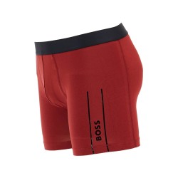 dark red slim fit boxer with side logo in cotton