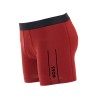 dark red slim fit boxer with side logo in cotton