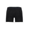 black slim fit boxer in cotton with logo elastic