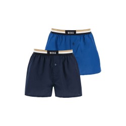 boxer shorts cotton set 2 pieces light blue and dark blue comfortable fit