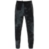 men's high-waisted black regular fit pants with zip pockets and drawstring