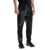 men's high-waisted black regular fit pants with zip pockets and drawstring