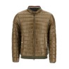 military green down jacket in polyamide with high collar