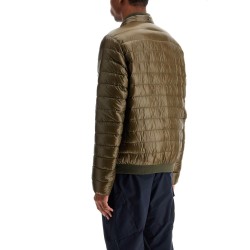 military green down jacket in polyamide with high collar