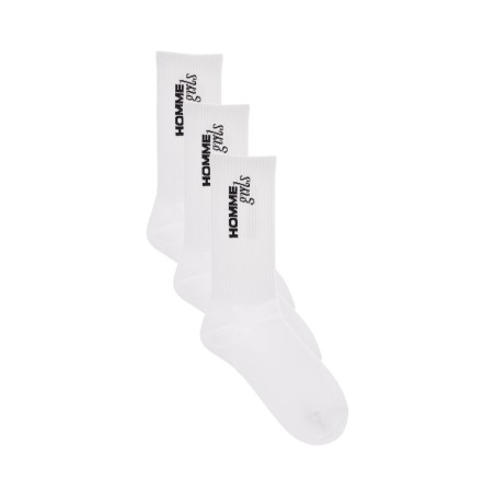 3 pairs of white cotton slim fit breathable socks