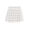 pleated mini skirt in crepe sablé