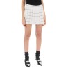 pleated mini skirt in crepe sablé