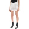 pleated mini skirt in crepe sablé