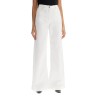 wide leg twill trousers in italian