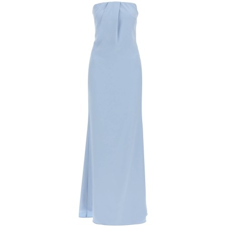 strapless satin crepe dress without