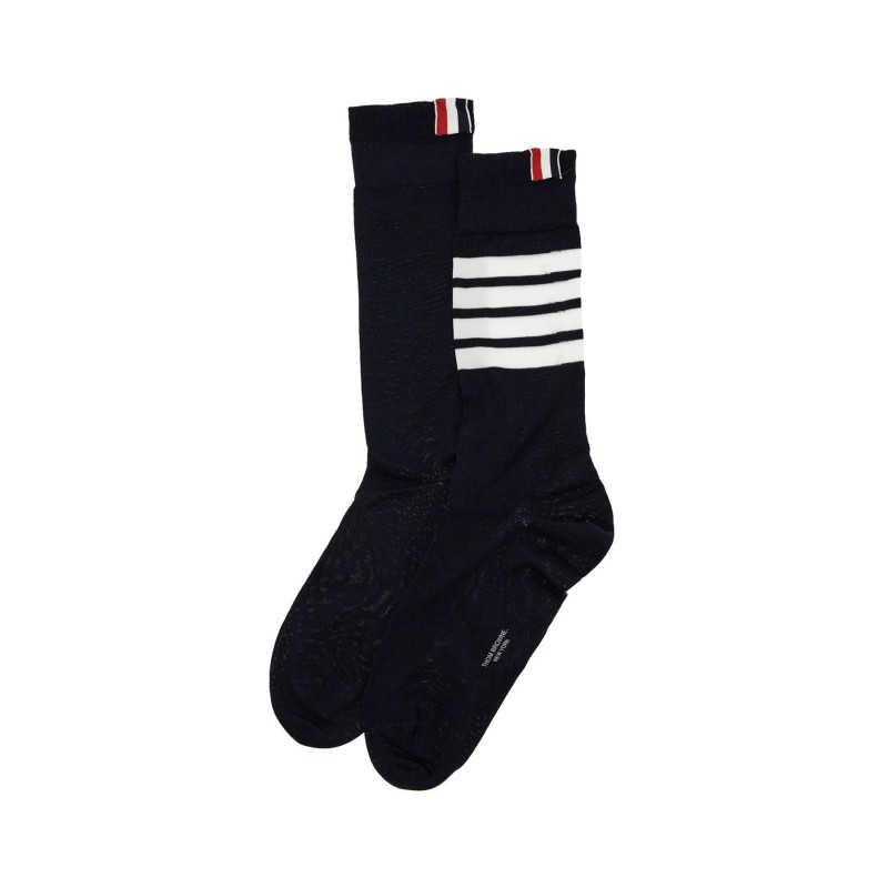 long 4-bar lightweight cotton socks