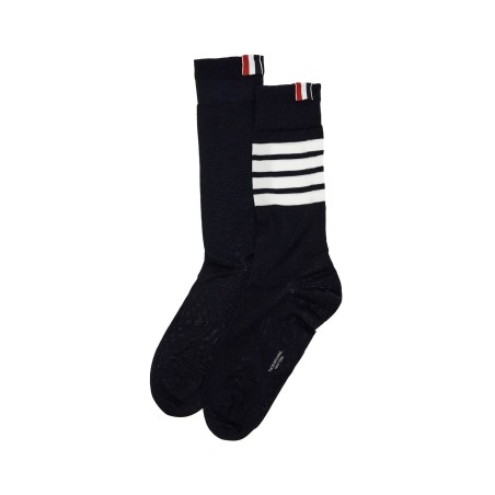 long 4-bar lightweight cotton socks