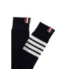 long 4-bar lightweight cotton socks