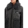 short eco shearling coat