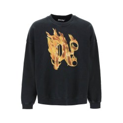 "burning monogram crewneck