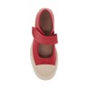 intense crimson calfskin sneakers with velcro closure