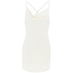 satin mini slip dress for a