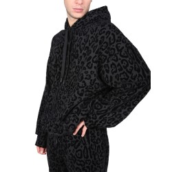 SWEATSHIRT WITH LEOPARD PRINT