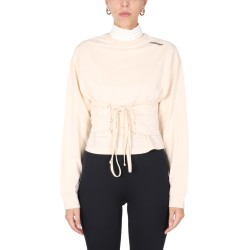 T-SHIRT WITH CORSET BELT