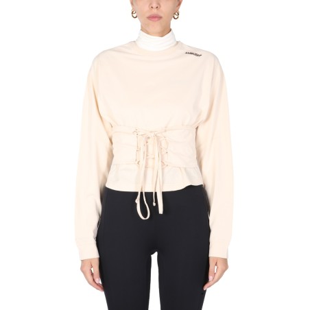 T-SHIRT WITH CORSET BELT