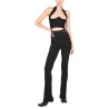 RIBBED TROUSERS WITH CUT OUT BELT