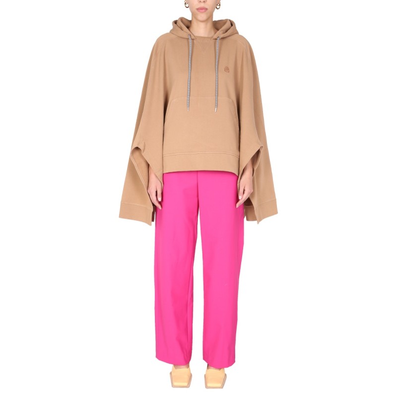 PONCHO SWEATSHIRT WITH EMBROIDERED LOGO
