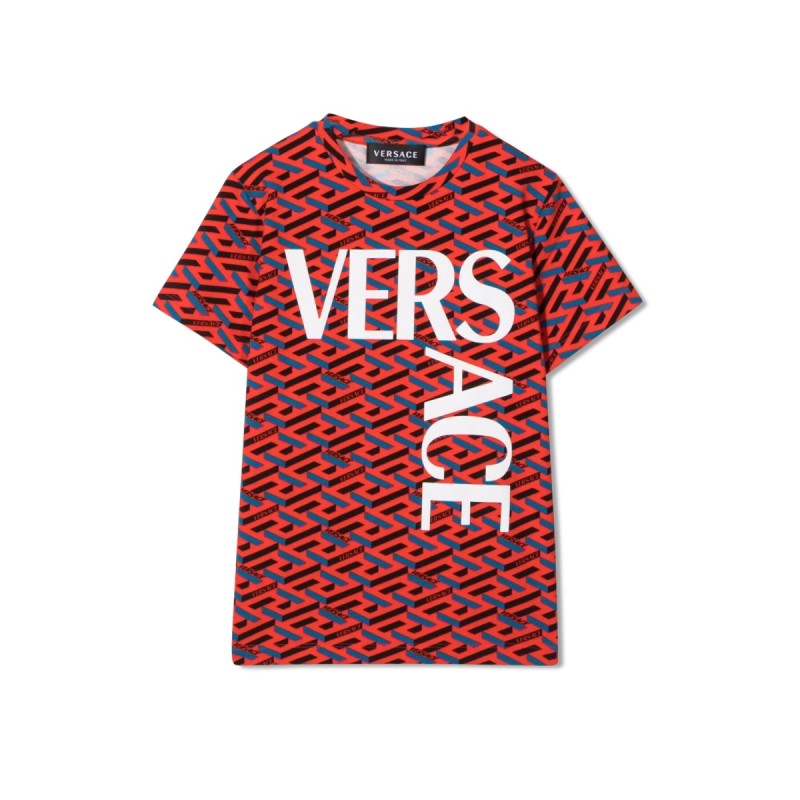 T-SHIRT JERSEY MONOGRAM + ST. VERSACE