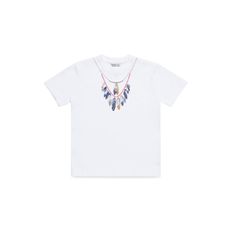 DOUBLE CHAIN FEATHER TEE S/S