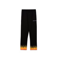 BLACK PANTS WITH RED SHADED FLAMES