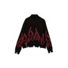 BLACK JUMPER HIGH NECK WITH PINK FLAMES