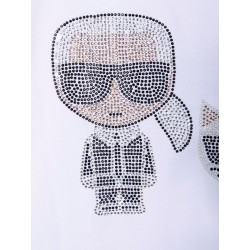 T-SHIRT KARL & CHOUPETTE CON STRASS