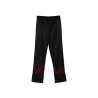 BLACK PANTS WITH RED EMBROIDERED FLAMES