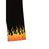 BLACK PANTS WITH RED SHADED FLAMES