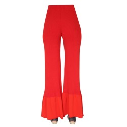 RIBBED KNIT TROUSERS