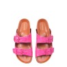 SANDALS WITH COCONUT PRINT LEATHER