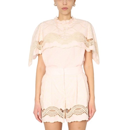 EMBROIDERED CAPE TOP