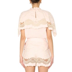 EMBROIDERED CAPE TOP