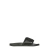 LEATHER SLIDE SANDALS