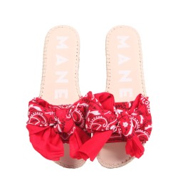 LOW SANDALS WITH BANDANA BOW