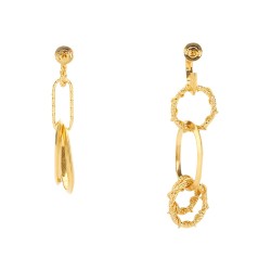 EARRING WITH CHAIN RINGS