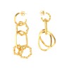 EARRING WITH CHAIN RINGS