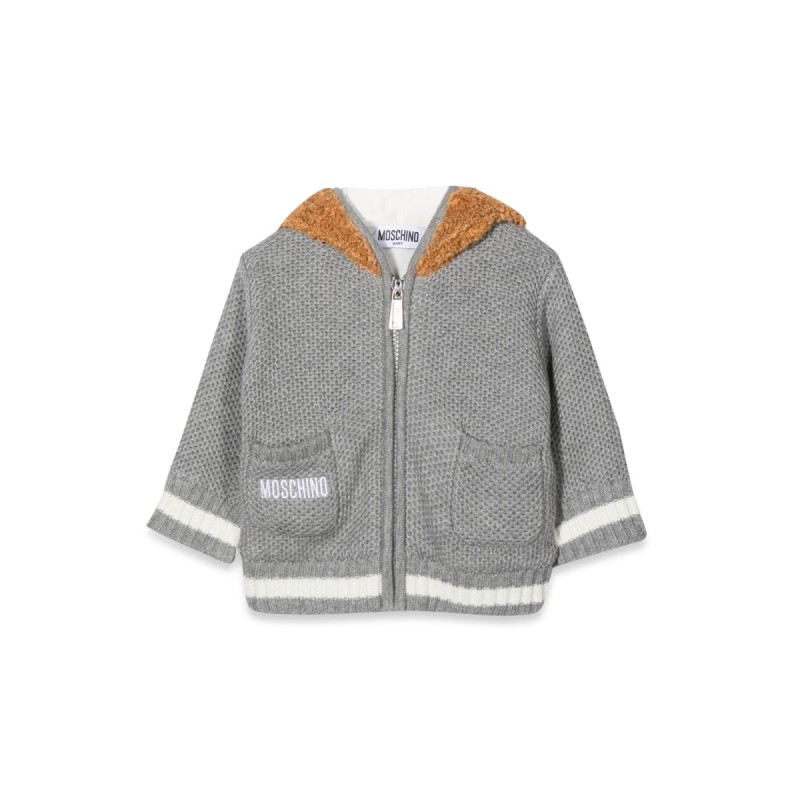 TEDDY BEAR HOODED CARDIGAN