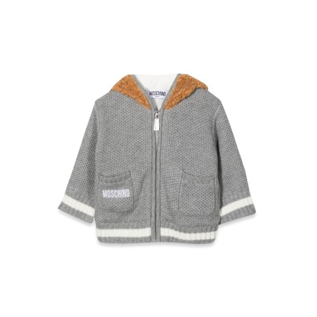 TEDDY BEAR HOODED CARDIGAN